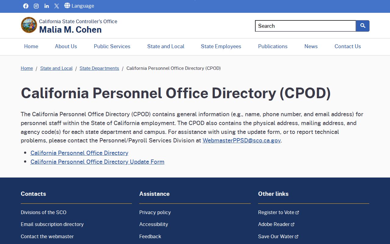 Redondo Beach people directories source for California personnel offices