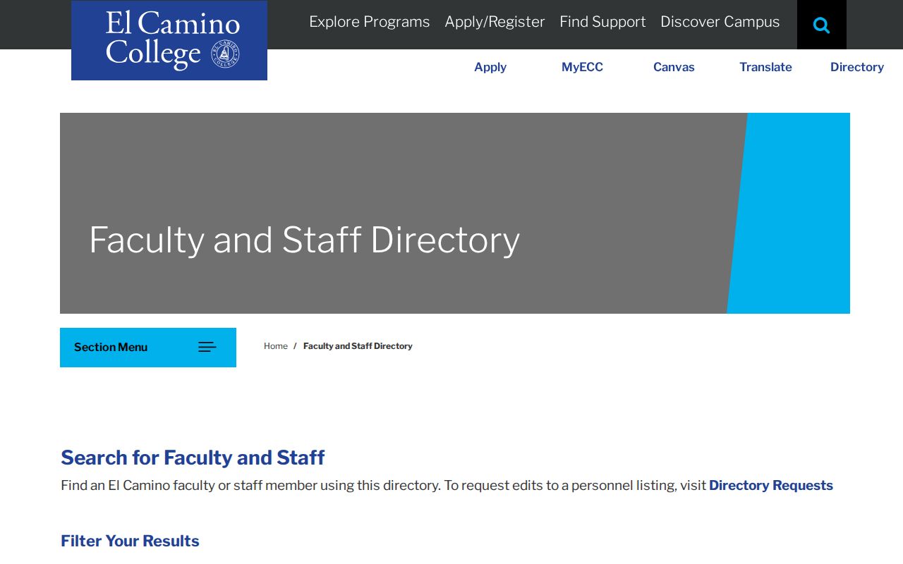 Redondo Beach people directories resource at El Camino College