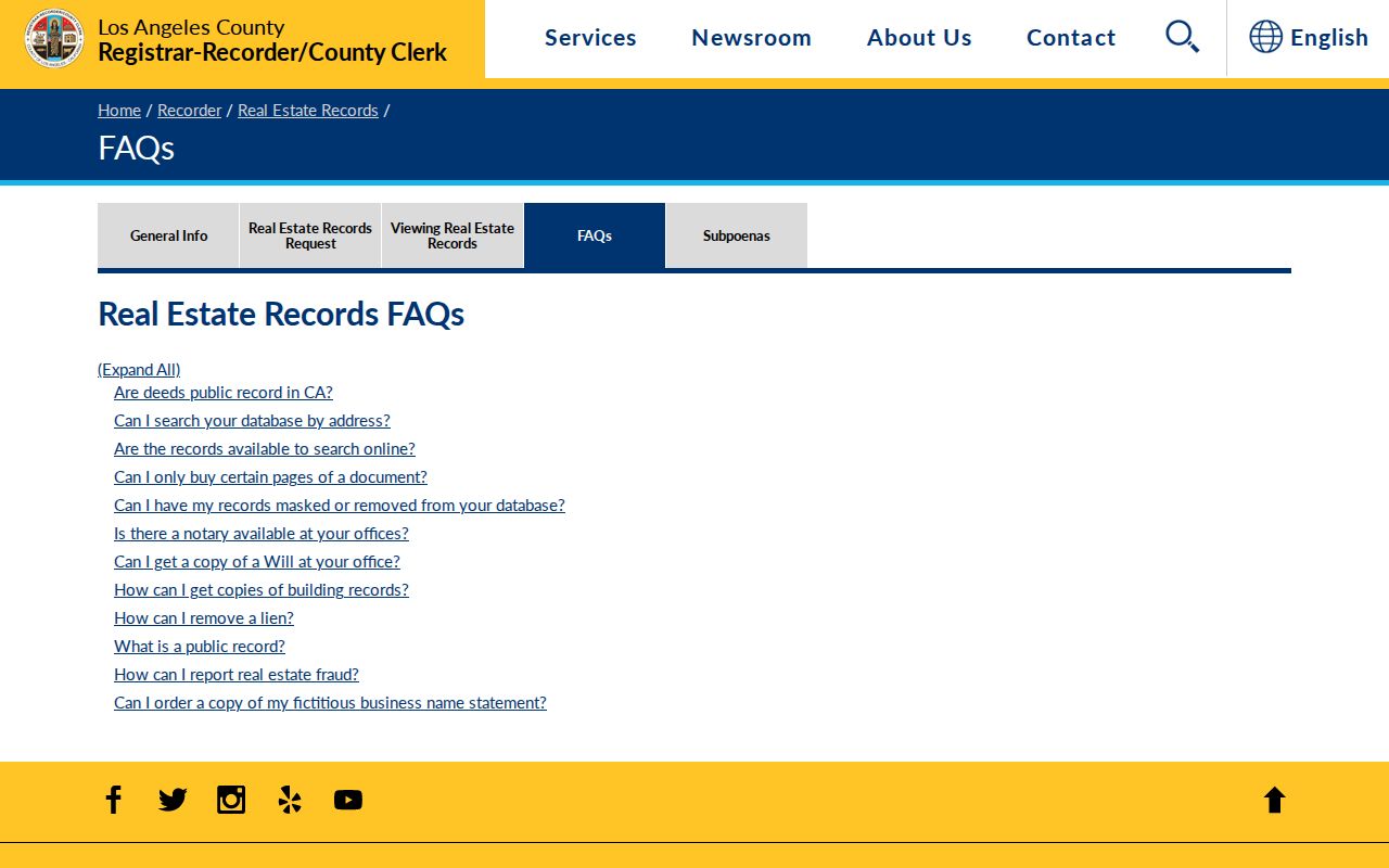 Redondo Beach public records guidance for grantor and grantee deed searches